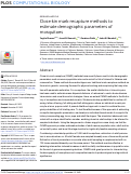 Cover page: Close-kin mark-recapture methods to estimate demographic parameters of mosquitoes