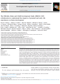 Cover page: The HEALthy Brain and Child Development Study (HBCD): NIH collaboration to understand the impacts of prenatal and early life experiences on brain development.