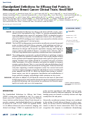 Cover page: Standardized Definitions for Efficacy End Points in Neoadjuvant Breast Cancer Clinical Trials: NeoSTEEP.