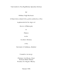 Cover page: Universality in Non-Equilibrium Quantum Systems