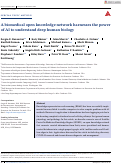 Cover page: A Biomedical Open Knowledge Network Harnesses the Power of AI to Understand Deep Human Biology