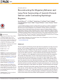 Cover page: Reconstructing the Migratory Behavior and Long-Term Survivorship of Juvenile Chinook Salmon under Contrasting Hydrologic Regimes.