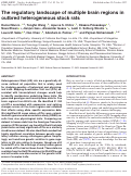 Cover page: The regulatory landscape of multiple brain regions in outbred heterogeneous stock rats