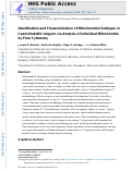 Cover page: Identification and Characterization of Mitochondrial Subtypes in Caenorhabditis elegans via Analysis of Individual Mitochondria by Flow Cytometry