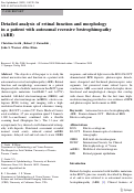 Cover page: Detailed analysis of retinal function and morphology in a patient with autosomal recessive bestrophinopathy (ARB)