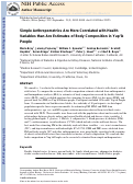 Cover page: Simple anthropometrics are more correlated with health variables than are estimates of body composition in Yup'ik people