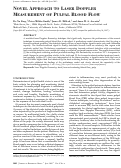Cover page: Novel approach to laser Doppler measurement of pulpal blood flow