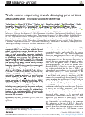 Cover page: Whole-exome sequencing reveals damaging gene variants associated with hypoalphalipoproteinemia