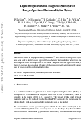 Cover page: Light-weight flexible magnetic shields for large-aperture photomultiplier tubes