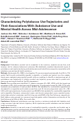 Cover page: Characterizing Polytobacco Use Trajectories and Their Associations With Substance Use and Mental Health Across Mid-Adolescence