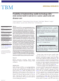 Cover page: Feasibility of implementing mobile technology-delivered mental health treatment in routine adult sickle cell disease care.