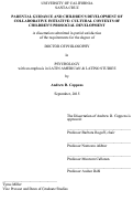 Cover page: Parental Guidance and Children’s Development of Collaborative Initiative: Cultural Contexts of Children’s Prosocial Development