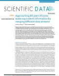 Cover page: Approaching 80 years of snow water equivalent information by merging different data streams.