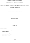 Cover page: “Healing a Part of My Soul”: A Qualitative Case Study Exploring Cultural Centers and Student Achievement in Higher Education