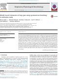 Cover page: Model-based estimation of loop gain using spontaneous breathing: A validation study