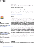 Cover page: Genomics clarifies taxonomic boundaries in a difficult species complex