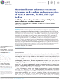 Cover page: Minimized human telomerase maintains telomeres and resolves endogenous roles of H/ACA proteins, TCAB1, and Cajal bodies