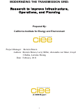 Cover page: Modernizing the Grid: Research to Improve Infrastructure, Operations, and Planning