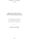 Cover page: Hypervisor Side Cache for Virtual Desktop Infrastructure