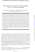 Cover page: When Should Governments Subsidize Health? The Case of Mass Deworming