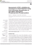 Cover page: Assessment of P2Y12 Inhibition by Clopidogrel in Feline Platelets Using Flow Cytometry Quantification of Vasodilator-Stimulated Phosphoprotein Phosphorylation