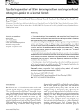 Cover page: Spatial separation of litter decomposition and mycorrhizal nitrogen uptake in a boreal forest