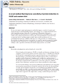 Cover page: A novel method that improves sensitivity of protein detection in PAGE and Western blot