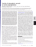 Cover page: Toxicity of atmospheric aerosols on marine phytoplankton