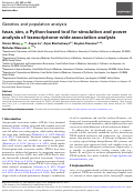 Cover page: twas_sim, a Python-based tool for simulation and power analysis of transcriptome-wide association analysis