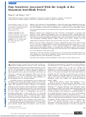 Cover page: Pain Sensitivity Associated With the Length of the Maximum Interblink Period