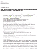 Cover page: Gene Ontology and Expression Studies of Strigolactone Analogues on a Hepatocellular Carcinoma Cell Line