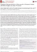 Cover page: Population Pharmacokinetics of Fluconazole in Premature Infants with Birth Weights Less than 750 Grams