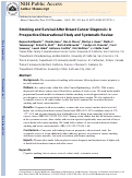 Cover page: Smoking and survival after breast cancer diagnosis: a prospective observational study and systematic review.