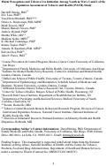 Cover page: Youth perception of harm and addictiveness of tobacco products: Findings from the Population Assessment of Tobacco and Health Study (Wave 1).