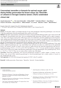 Cover page: Concomitant tamoxifen or letrozole for optimal oocyte yield during fertility preservation for breast cancer: the TAmoxifen or Letrozole in Estrogen Sensitive tumors (TALES) randomized clinical trial