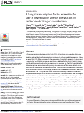 Cover page: A fungal transcription factor essential for starch degradation affects integration of carbon and nitrogen metabolism