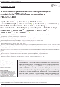 Cover page: A novel temporal‐predominant neuro‐astroglial tauopathy associated with TMEM106B gene polymorphism in FTLD/ALS‐TDP