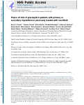 Cover page: Phase 1/2 trial of glasdegib in patients with primary or secondary myelofibrosis previously treated with ruxolitinib