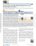 Cover page: Structural Study of Paraffin-Stabilized Methylammonium Lead Bromide Magic-Sized Clusters