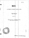 Cover page: A LOW FREQUENCY ELECTROMAGNETIC PROSPECTING SYSTEM