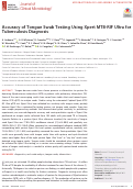 Cover page: Accuracy of Tongue Swab Testing Using Xpert MTB-RIF Ultra for Tuberculosis Diagnosis