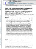 Cover page: Effects of HIV and Methamphetamine on Brain and Behavior: Evidence from Human Studies and Animal Models