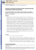 Cover page: Anxiety in Youth With and Without Autism Spectrum Disorder: Examination of Factorial Equivalence