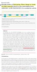 Cover page: Phosphorylation of Serine 114 of the transcription factor ABSCISIC ACID INSENSITIVE 4 is essential for activity