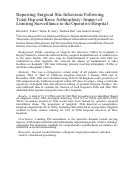 Cover page: Reporting Surgical Site Infections Following Total Hip and Knee Arthroplasty: Impact of Limiting Surveillance to the Operative Hospital