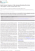 Cover page: Draft Genome Sequence of the Arsenate-Respiring Bacterium Chrysiogenes arsenatis Strain DSM 11915