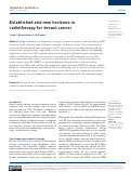 Cover page: Established and new horizons in radiotherapy for breast cancer