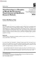 Cover page: Visual Sociology in a Discipline of Words: Racial Literacy, Visual Literacy and Qualitative Research Methods