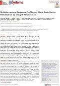 Cover page: Multidimensional Proteome Profiling of Blood-Brain Barrier Perturbation by Group B Streptococcus