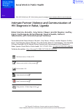 Cover page: Intimate Partner Violence and Communication of HIV Diagnosis in Rakai, Uganda